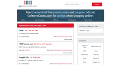 Desktop Screenshot of gopromocodes.com