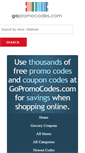 Mobile Screenshot of gopromocodes.com
